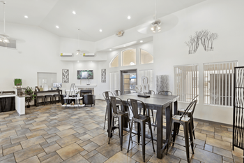 Club room with table and chairs